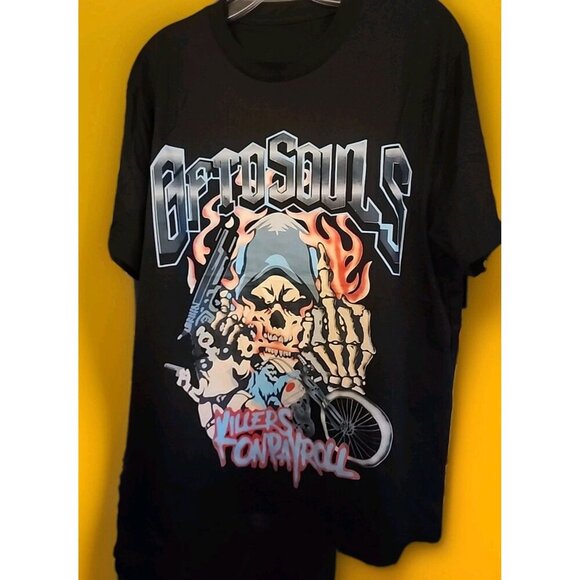 Skull Biker Reaper Soul Killers Large Cotton Excellent New Horror Halloween Cr50 - Picture 2 of 4